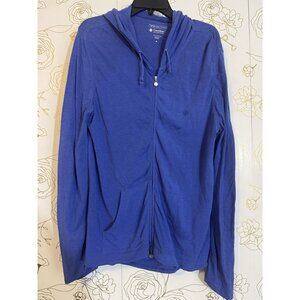 Coolibar Seaside Hoodie UPF 50+ Sun Protection Full Zip Royal Blue Medium 084